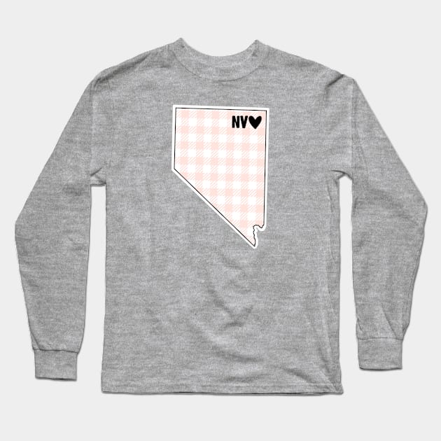 USA States: Nevada (pink plaid) Long Sleeve T-Shirt by LetsOverThinkIt